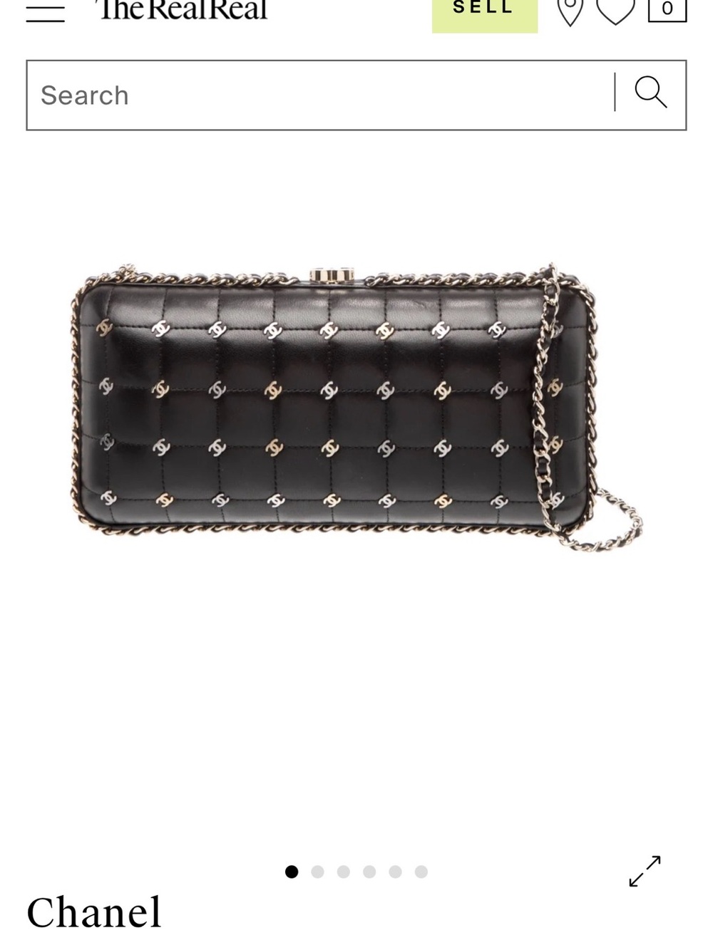 Chanel Black Quilted Clutch Chain Shoulder Bag
